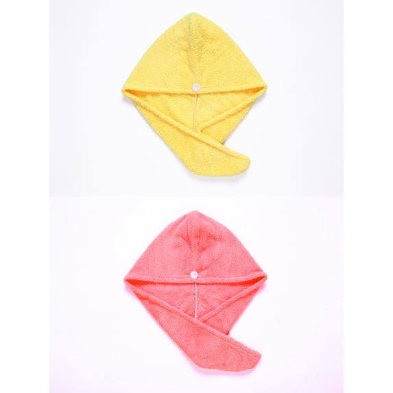 2Pack Microfiber Quick Drying Hair Towel Wrap - Super Absorbent Drastically Reduce Hair Drying Time