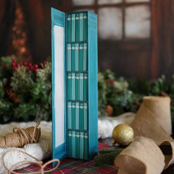 2Pack Mini Book Ornament Advent Calendar, Christmas Advent Calendar with Book Gift, Advent Calendar