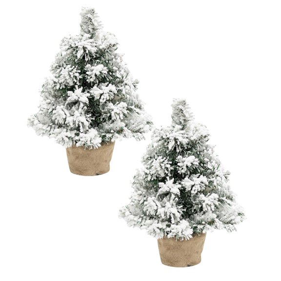 2Pack Mini Tree Ornaments Festive Decoration Set Cute Miniature Tabletop Ornaments Ideal For Holiday Dwelling Decoration Desktop Ornament Home Decor