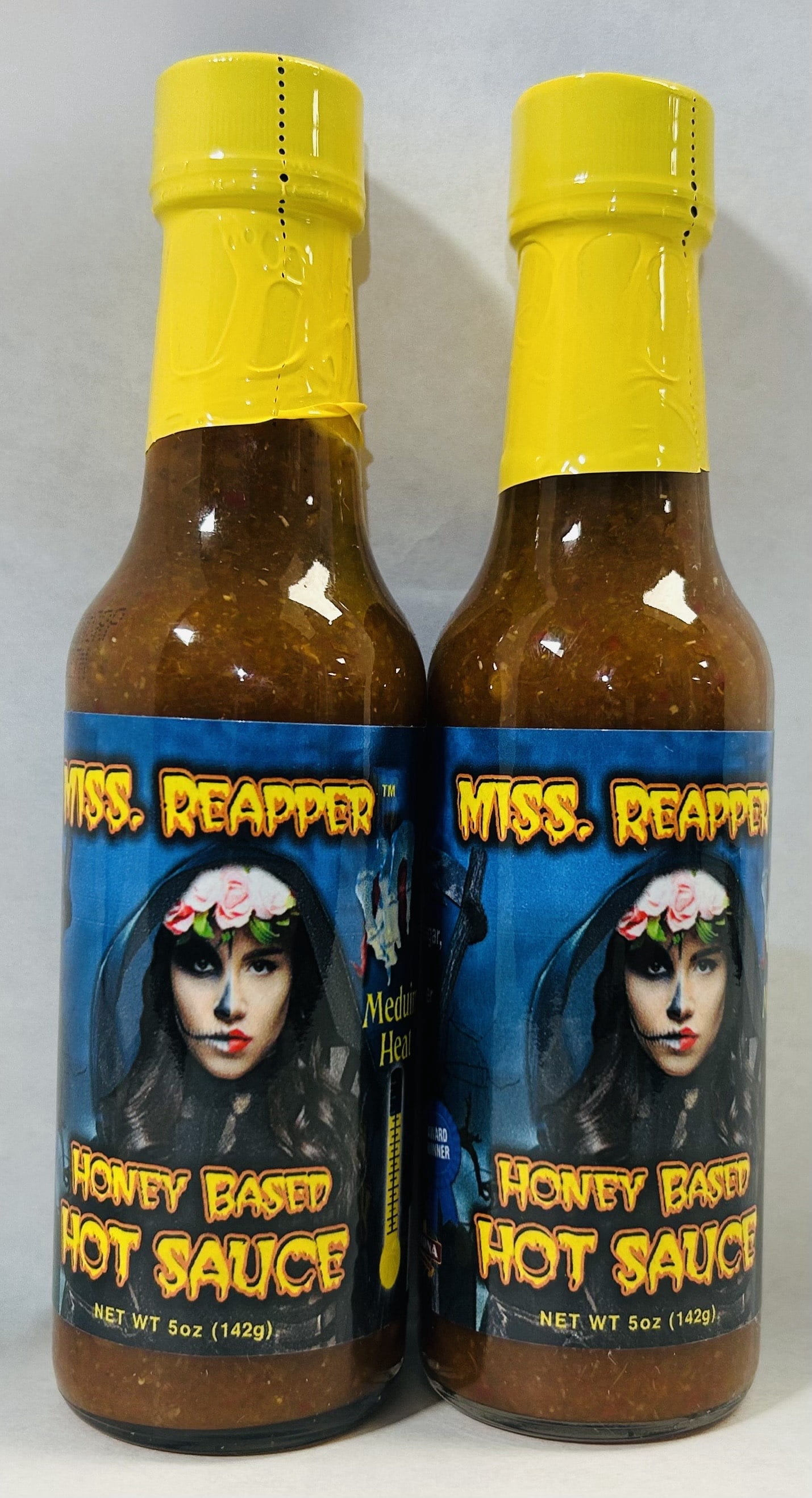 Miss Reapper Honey Sweet and Spicy Jalapeno Hot Sauce, 2 Pack, 5 oz