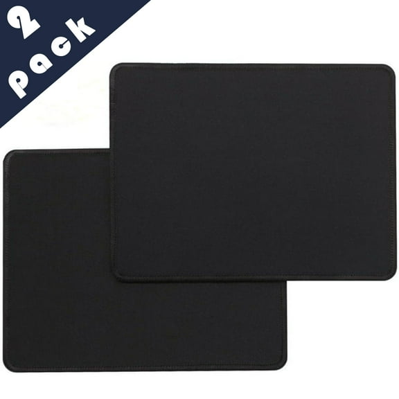 2Pack Mouse Pad Waterproof Mousepad Rubber Base PC Computer Laptop Office Desk Mouse Pad Black