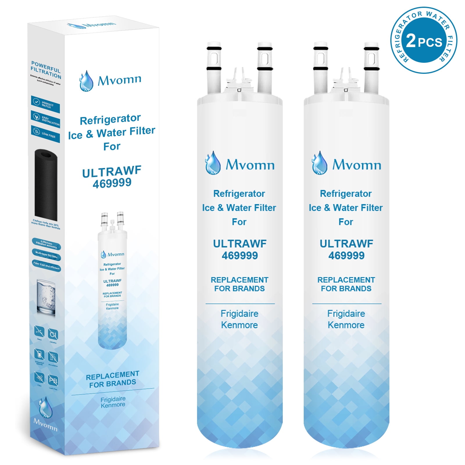 2Pack Movmn Filters™ Brand Water and Ice Filters compatible with