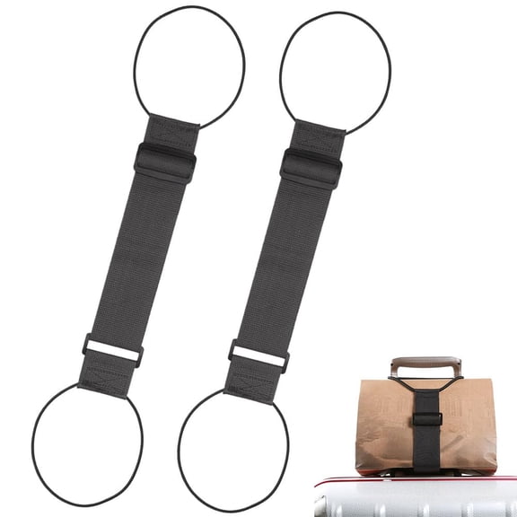 2Pack Multi Use Strong Adjustable Luggage Connector Straps,Durable, Waterproof, Bungee Straps Secure Carry On & Travel Essentials