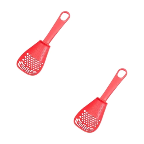 2Pack Multifunctional Kitchen Cooking Spoon Heat Kitchen Utensils Slotted Spoon Small Silicone Spoon For Cooking Draining Mashing Grating Separating Cooking Utensils Home Decor