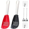thumbnail image 1 of 2Pack Multifunctional Kitchen Cooking Spoon, Slotted Spoon for Cooking Strainer Spoon, All in One Garlic Press Grinder Kitchen Spoons for Mashing Draining, 1 of 6