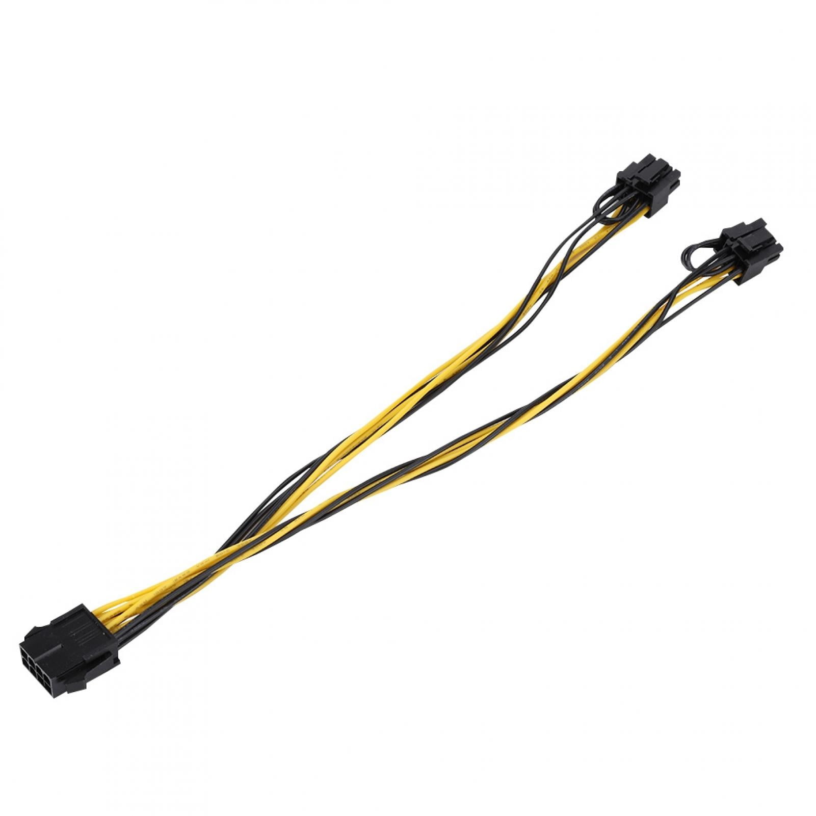 (2Pack) NEW SATA Single 8pin to Dual 8pin(6pin+2pin) Graphics Card