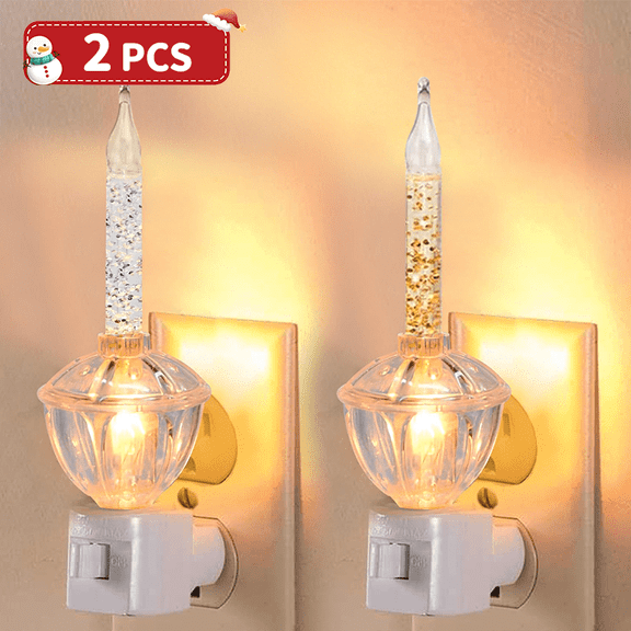 2Pack Night Light Insert Wall Decor Bubble Night Light, 12 Clear Bubble Night Lights with E12 Socket + 1 Clear Replacement Bulb, Retro Bubble Night Light for Holiday Christmas Lighting