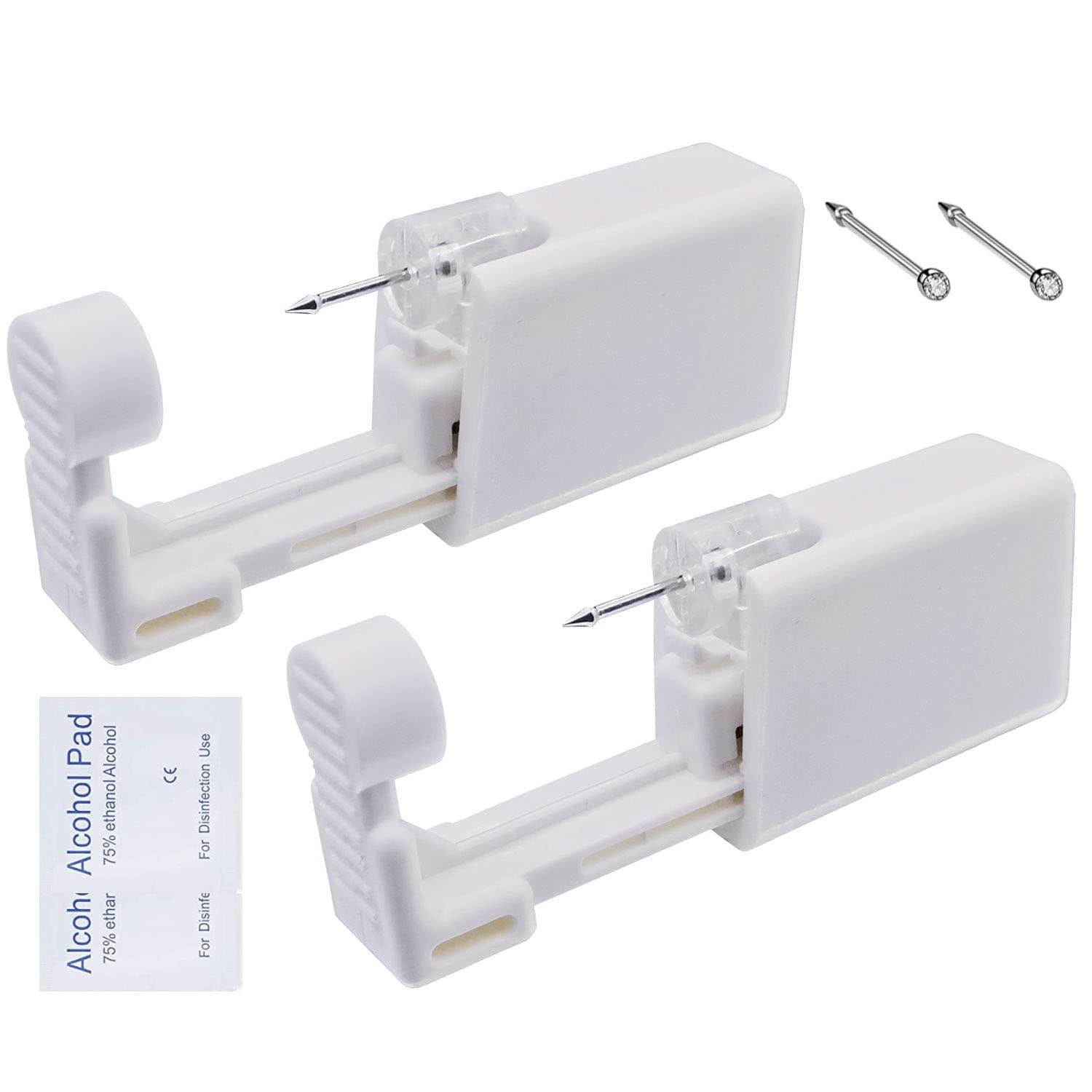 2Pack Nose Piercing Kit, Disposable Sterile Nose Piercing Gun Kit