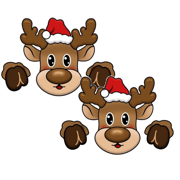 2Pack Occasion Christmas Festivity Outdoor The Decoration Snowman Peeker Fence Santa To Home Decor Fence Garden Yard Christmas Decoration Christmas Shooting Props Home Decor