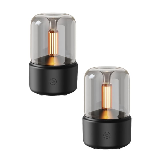 2Pack Oil Diffuser Aromatherapy Diffuser With Auto Shut Off Function Diffusers For Oils Cool Mist Humidifier With Warm Lights For Home&Office Humidifier Home Decor