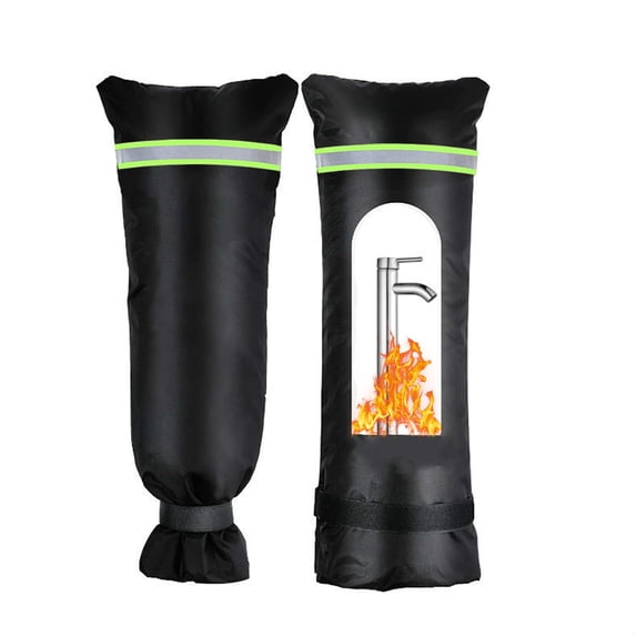 2Pack Outdoor Faucet Covers for Winter - Outdoor Water Faucet Cover Socks for Winter Freeze Protection Pipe Insulation Reusable Waterproof Insulated Spigot backflow Cover