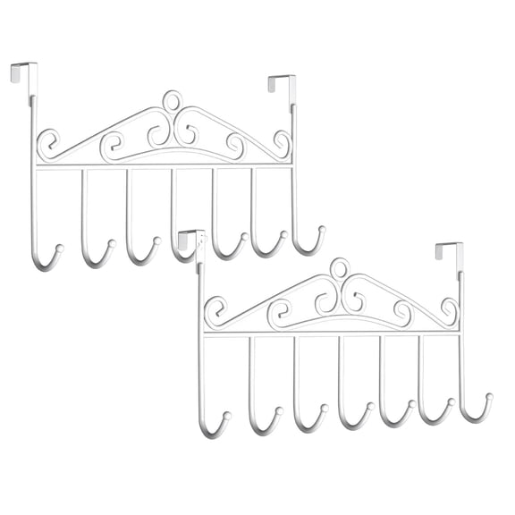 2Pack Over The Door Hook Over Door Hanger For Coat Towel Bag Robe Rack Home Decor