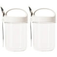 thumbnail image 1 of 2Pack Overnight Oats Containers with Lids and Spoons,14 oz Airtight Oatmeal Container,Mason Jars with Lid for Cereal,Milk,Fruit,Yogurt,On The Go Container,Salad Jars,Glass Jars-White, 1 of 10