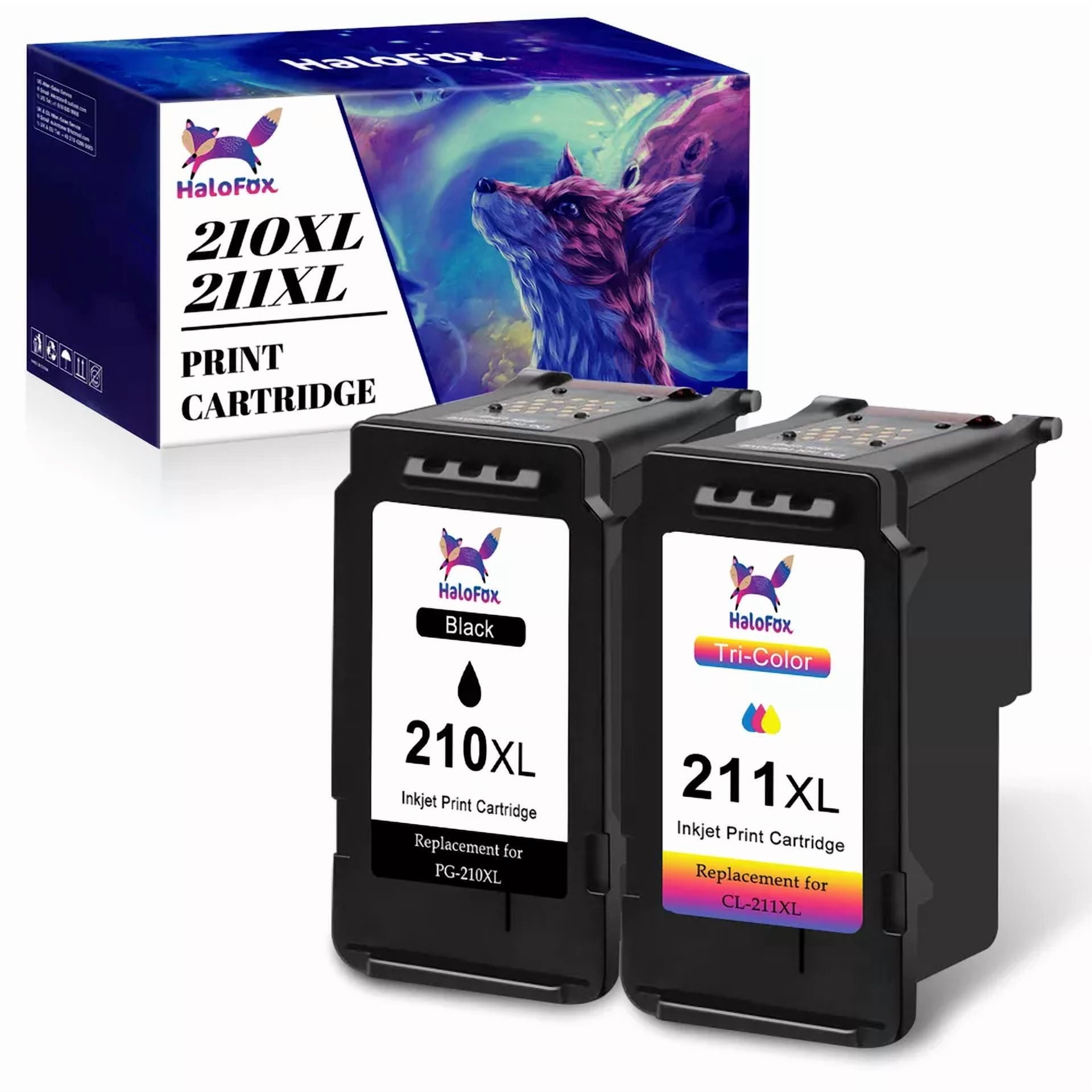 2Pack PG-210XL CL-211XL Ink Cartridge replacement for Canon PIXMA MP280 480 490