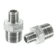 thumbnail image 1 of 2Pack PT1/2  x PT1/4 304 Stainless Steel Pipe Fitting Reducing Hex Nipple, 1 of 5