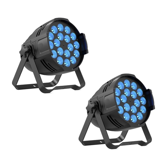 2Pack Par Lights 4 in 1 LEDs Stage Light DMX 512 Vocie Control RGBW Infinite Color Mixing and Rainbow Effect for Wedding Dj Show Party