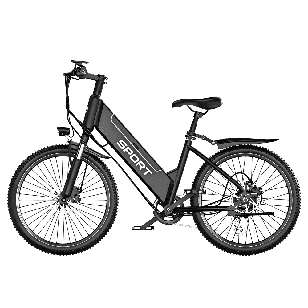 PostJoy F26 Electric Bike, 1200W Peak Motor,26" Tire 55 Miles 25MPH Electric Mountain Bike, 512Wh Battery Electric Bicycle for Adults 7 Speed, UL2849