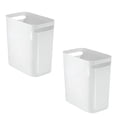thumbnail image 1 of 2Pack Plastic Trash Can Wastebasket, Classic Garbage Container Recycle Bin for Bathroom, Bedroom, Kitchen, Home Office, 1 of 6