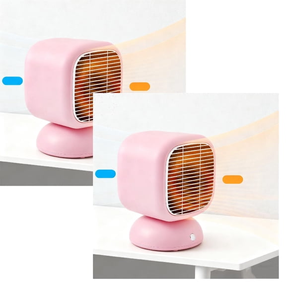 2Pack Portable Space Heater For Indoor Use With Adjustable Thermostat And Overheat Fast Heating Fan For Home Bedroom Personal Ceramic Heater With Energy Saving Mode Air Heater Home Decor