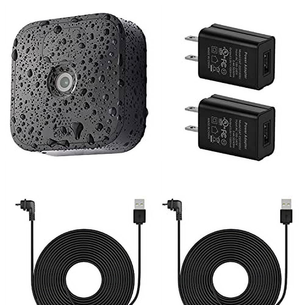2Pack Power Adapter with 30 ft/9 m Weatherproof Cable for Blink XT
