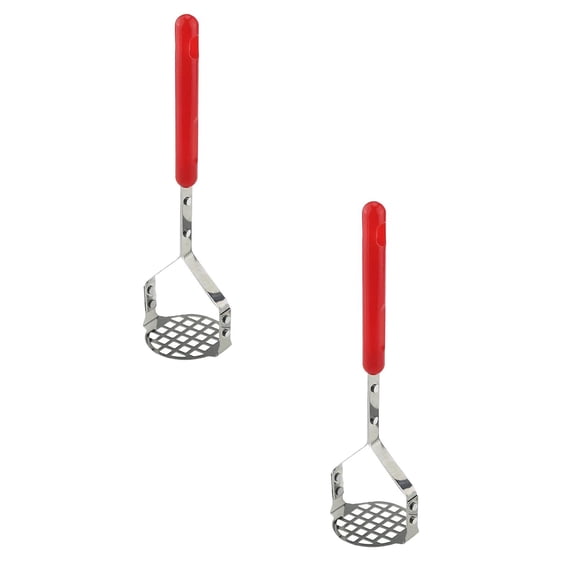 2Pcs Pressed Potato Masher Puree Maker Stainless Steel Household Potato Pusher Potatoes Crusher Kitchen Gadget Potato Pusher Potato Potato Masher Stainless Steel Garlic Press