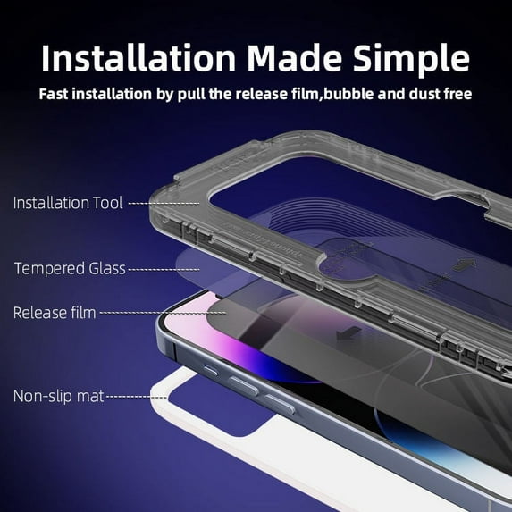 2Pack Privacy Screen Protector for Samsung Galaxy S24 Ultra 6.8'', Tempered Glass, 30 Seconds Auto-Alignment Tech, Bubble Free, 28° Privacy Protection