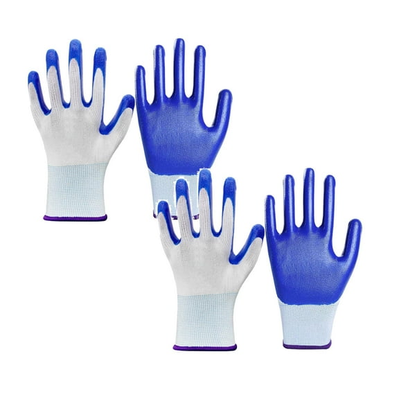 2Pack Protective Gloves Wear Oil And Alkali Butyl Blue Rubber Rubber Gloves Gloves Home Decor