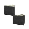 thumbnail image 1 of 2Pcs PU Leather Wallet For Men TSV Men's Bifold Wallet Slim Minimalist Front Pocket Wallet ID Window Card Case RFID Blocking Wallet With 6 Slots Slots Purse Black/Brown Business Card Holder, 1 of 7