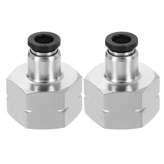 2Pack Push to Connect Fittings, 1/4"x1/2" NPT Straight Pneumatic Connector