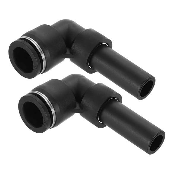 2Pack Push to Connect Tube Fitting, 1/2" x 1/2" Elbow Fitting with Plug-In Stem