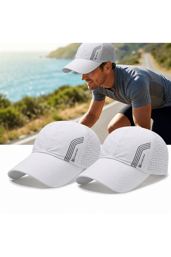 2Pack Quick Dry Baseball Cap Ball Curved Brim Snapback Hat Sport Cap