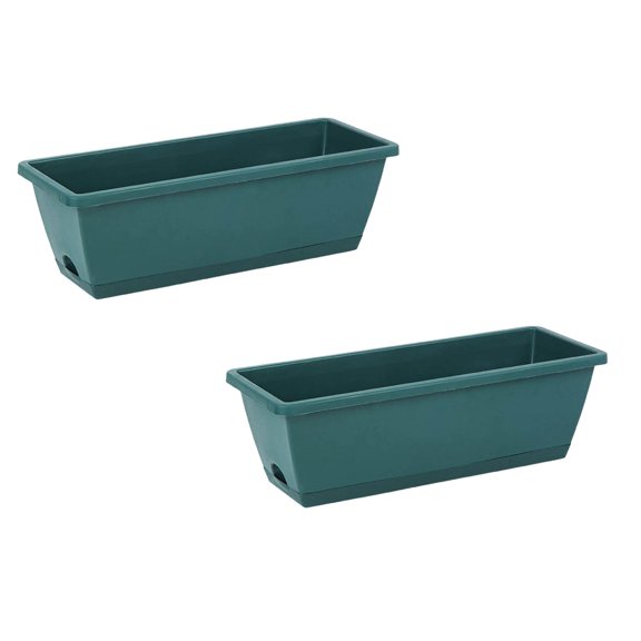 2Pack Rectangular Planter Thickened Plastic Flower And Vegetable Pots Containers For Balcony Home Flower Pots