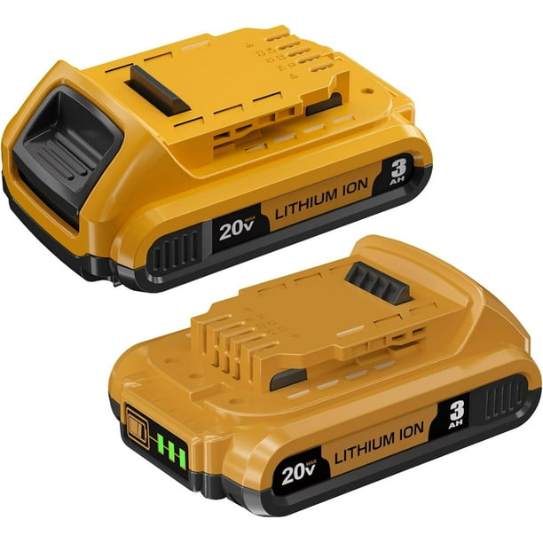 2Pack Replacement for Dewalt 20v Battery 3.0Ah 20 Volt Max DCB203 DCB201 DCB204 2 Walmart Business Supplies