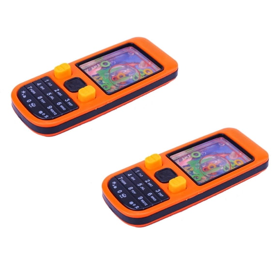 2Pack Retro Toy Water Set: Mobile Phone Design Water & Handheld Game Underwater Ring Arts Crafts Diy Toys 4.3"X2.0"X0.4" Birthday Gift