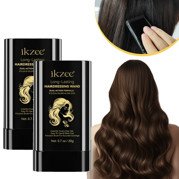 2Pack Safe and Convenient Comb Hair Dye, Portable Hair Dye Comb, Waterproof and Sweat-Proof, 2-in-1 Instant Dye for Women & Men (Dark Brown)