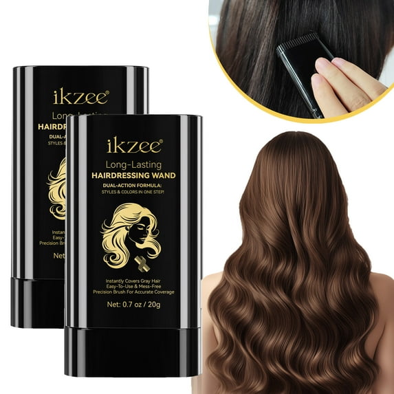 2Pack Safe and Convenient Comb Hair Dye, Portable Hair Dye Comb, Waterproof and Sweat-Proof, 2-in-1 Instant Dye for Women & Men (Light Brown)