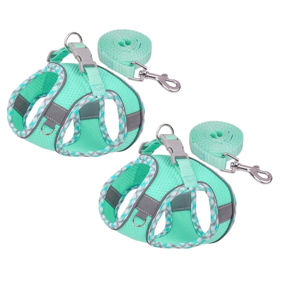 2Pcs 2026 Dog Harness For Small Medium Large Dogs No Pull Puppy Harness And Leash Set Dog Harness For Walking Running Training Small Dog Harness Medium Dog Harness Chest Strap Suitable For Cute Pets