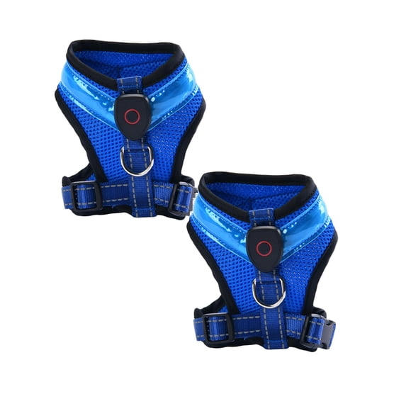 2Pack Sale Countdown! Light Up Leash Adjustable Reflective Harness Usb Rechargeable Led Collar Night Hiking Harness Chest Strap Birthday Gift For Pet Dog Cat S