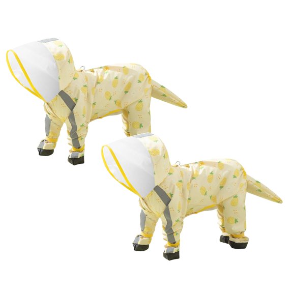2Pack Sale Countdown! Small Dog Raincoat Hooded With D Ring Full Coverage Dog Rain Jacket Slicker Poncho Dog Rain Jacket With Reflective Strip Rainboot Pet Clothes Birthday Gift For Pet Dog Cat M
