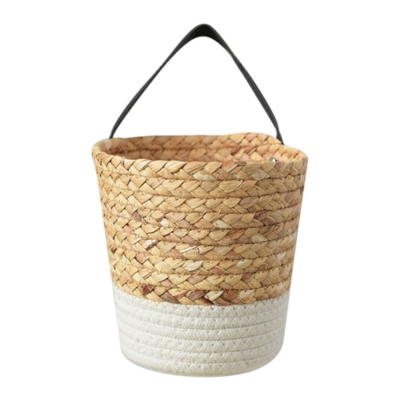 2Pack Seagrass Woven Storage Baskets, Simpleand Exquisite Wall Hanging Basket, Large Capacity Garden Planters Baskets
