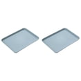 thumbnail image 1 of 2Pack Serving Tray for Indoor Fast Food Tray, Rectangular Plastic Food Tray, 13",Solid Trays for Eating Serveware，Platters for Serving Food Party, Garnish Tray Kitchen Counter Tray, Blue, L, 1 of 9