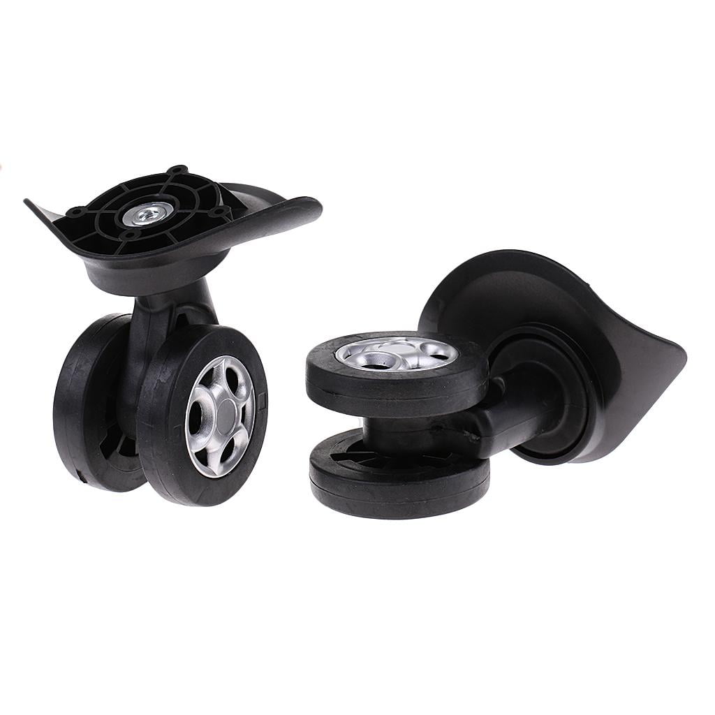 2-Pack Universal Luggage Replacement Wheels - Mute Rolling Castors For Suitcases, Trolleys, DIY Repair, Black - View #5