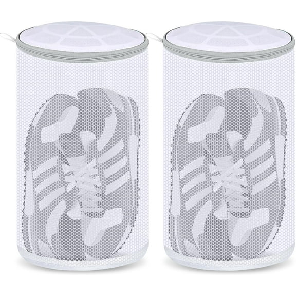 2Pack Shoes Washing Bags,Sneaker Bag for Washing Machine,Shoe Bag for Washing Machine,Anti-Open Zipper,Large Size, Size Up 13 Yards Shoes Bags