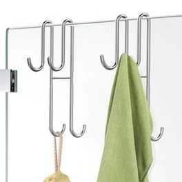 6Pack Shower Door Hooks Extended Double Sided Towel Hooks Over Door Hooks for Bathroom Frameless Glass Shower Door Stainless Steel Bathroom Hanger Robe Loofah Shower Squeegee Hook Silver Walmart