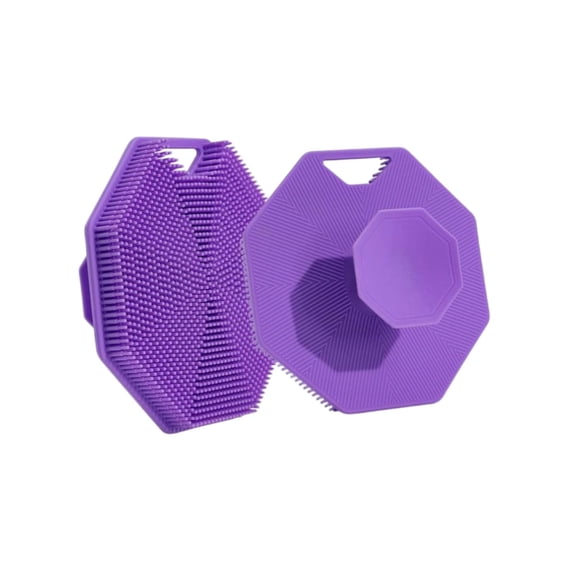 2Pack, Silicone Body Scrubber, Body Buffer Exfoliating Brush with Silicone Loofah, Scalp Exfoliator Hair Shampoo Skin Cleaning Brush, Bath & Body Brushes for Men Women use in Shower