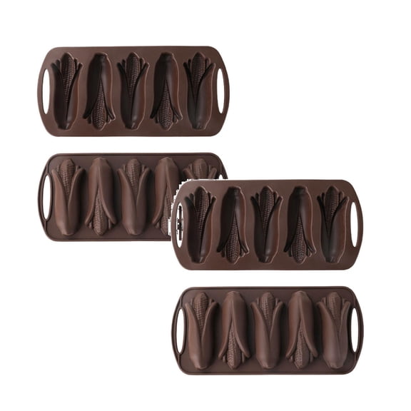 2Pack Silicone Corn Stick Bread Pan For Baking Non Stick Nut Leaf Shape Dessert Resistance Cake For For Various Baked Goods Like Cakes And Chocolates Bakeware