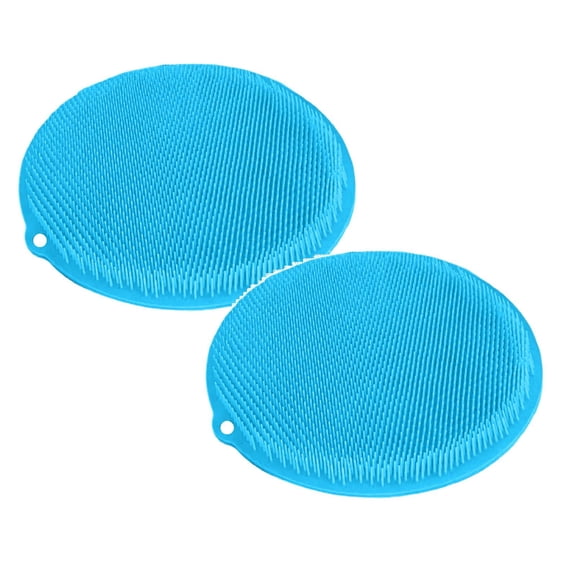 2Pack Silicone Shower Foot Scrubber Mat Shower Foot And Back Scrubber Massage Pad With Suction Cups Wall Mounted Feet Back Cleaning Exfoliating Bath Wash Pad For Men And Women Bathroom Products
