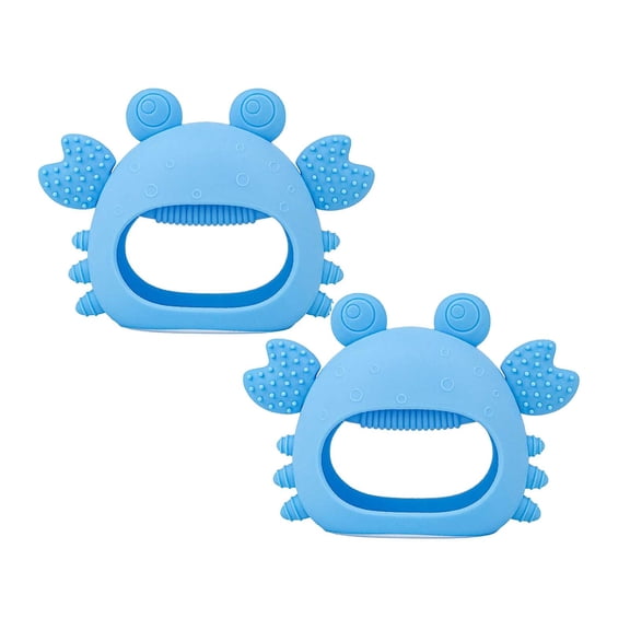 2Pack Silicone Teething Hand Aid Thumb Diversion Chew Toy Boilable Gum Comfort Tool Teething Entertainment Early Education Toys 4.5"X3.2"X1.9" Birthday Gift