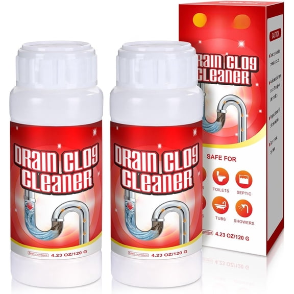 2Pack Sink Drain Cleaner Tool - Upgraded  Pipe Unclogging Agent for Kitchen, Bathroom & Sewer Cleaning