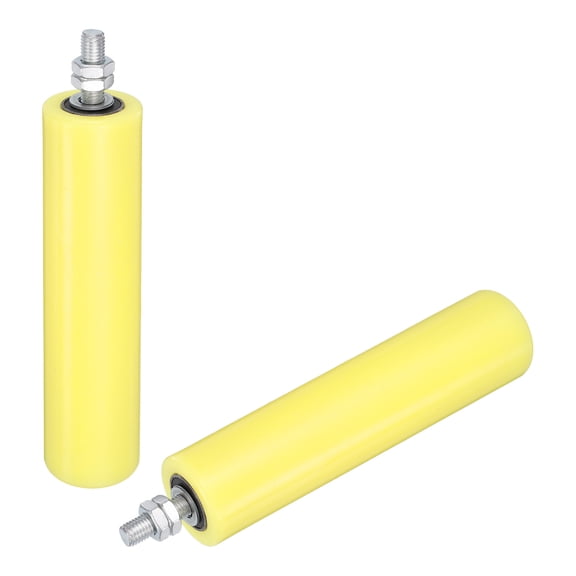 2Pack Slide Gate Guide Roller, 6" Nylon Sliding Gate Support Assembly, Yellow